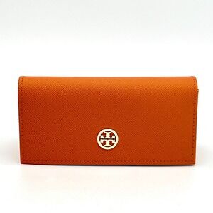 Tory Burch Large Orange Magnetic Sunglasses Eyeglasses Case